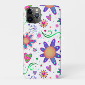 Wit Bloemen Leuk Patroon Girly Inspirivity Case-Mate iPhone Case (Achterkant)