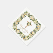 wit bloemenkruis Christelijk bruiloft Servet (Hoek)