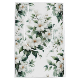 wit bloemenpatroon medium cadeauzakje
