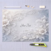 Wit bloemenweefsel papier (Craft)