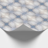 Wit bloemig bloeiend inpakpapier (Hoek)