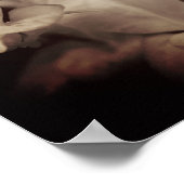  wit bloemig Poster (Hoek)