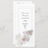 Wit-bloemkool, huwelijksprogramma voor bouquet programma (Voorkant / Achterkant)