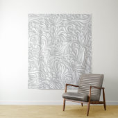 Wit bloemmotief wandkleed (In situ)