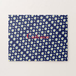 Wit Bloempatroon Thunder_Cove Legpuzzel