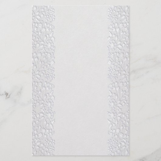 wit bloemsieraad briefpapier (Voorkant)