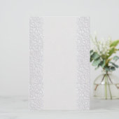 wit bloemsieraad briefpapier (Staand voorkant)