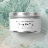 Wit Body Butter potje label 1 x 7.25 Adreslabel Wikkel