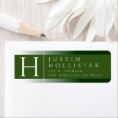 Wit & bosgroen | Klasse retouradreslabel Etiket (Insitu)