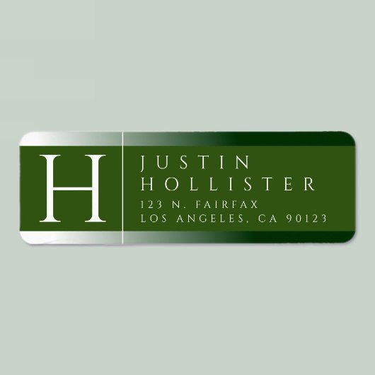 Wit & bosgroen | Klasse retouradreslabel Etiket