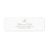 Wit | Botanisch retouradreslabel Etiket (Voorkant)