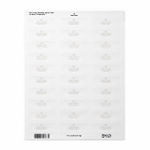Wit | Botanisch retouradreslabel Etiket (Full Sheet)