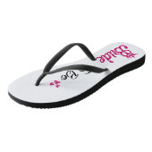 wit "Bride to be" met roze kroon Teenslippers (Schuin)