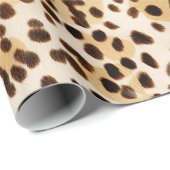 Wit bruin luipaard print cadeaupapier (Rol Hoek)