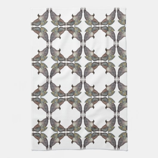 Wit Bruin Rood-Schouder Hawk Keuken Handdoek (Verticaal)