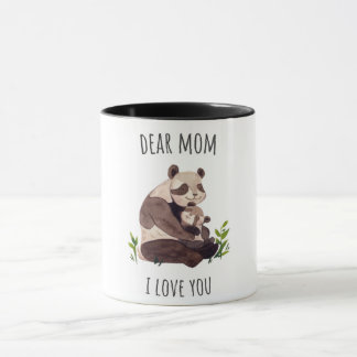 Wit Bruin Schattige Panda Beste Mama Mok