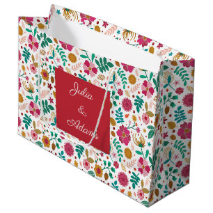 Wit cadeautaszakje in vele kleuren groot cadeauzakje