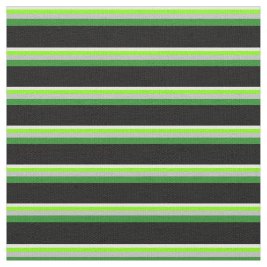 Wit, Chartreuse, grijs, bosgroen en zwart Stof (Close Up)