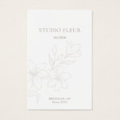 Wit | Chic Floral Oorbellen Display Profiel Kaart (Voorkant)