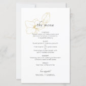 Wit | Chic Floral Wedding Flat Menu (Voorkant)
