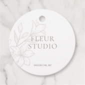 Wit | Chic Minimal Floral Prijs Labels (Voorkant)
