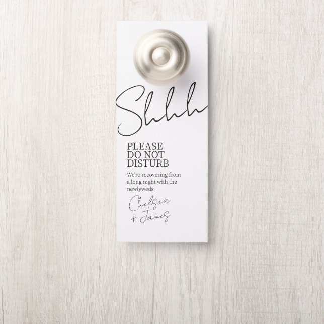 Wit | Chic Script minimalistische bruiloft (Op knop)