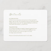 Wit | Chic Script Trouwdetail QR-code Informatiekaartje (Voorkant)