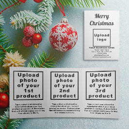 Wit | Christmas | Business Trifold Kaart