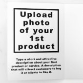 Wit | Christmas | Business Trifold Kaart (Binnenzijde eerst)