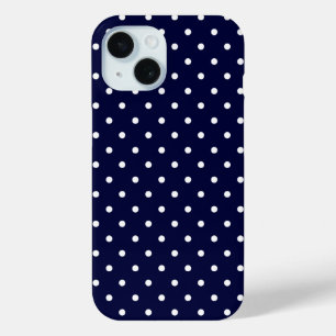 Wit classy polka dotpatroon op marineblauw