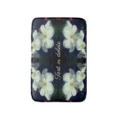 Wit Clematis Bloempaar Abstract gepersonaliseerd Badmat (Voorkant Verticaal)