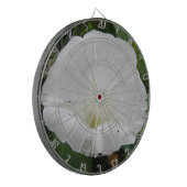  wit convolvulus ventilatorkunstbord dartbord (Voorkant Links)