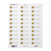 Wit Daisy Bloem Retouradres Label (Full Sheet)
