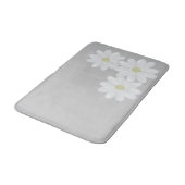 Wit Daisy Flower Trio Zilver Grijs Badmat (Gekanteld)