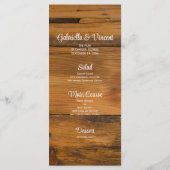 Wit-Daisy Hoefijzer Land Western Weddenschap Menu (Achterkant)