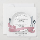 Wit dinerbord voor jubileumfeest kaart (Voorkant)