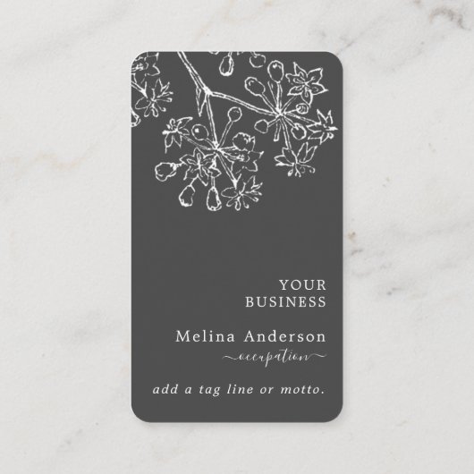 Wit  donkergrijs Visitekaartje (Achterkant)