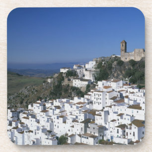 Wit dorp van Casares, Andalusië, Spanje 2 Bier Onderzetter
