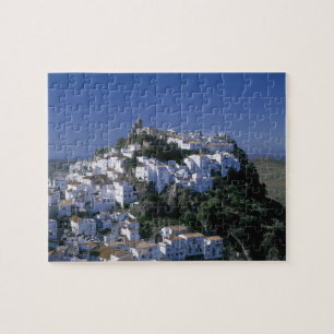 Wit dorp van Casares, Andalusië, Spanje Legpuzzel