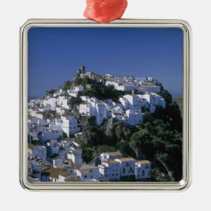 Wit dorp van Casares, Andalusië, Spanje Metalen Ornament