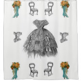 wit douchegordijn (Voorkant)