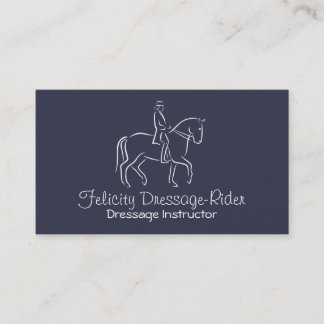 Wit dressuur piaffe logo visitekaartje