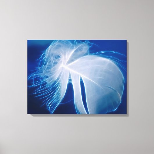 Wit drijvend veer canvas afdruk (Voorkant)