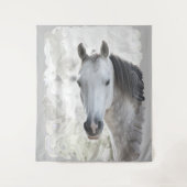 Wit droompaard wandkleed (Voorkant)