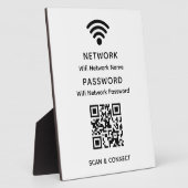 Wit Eenvoudig Elegant WiFi QR Code Netwerkwachtwoo Fotoplaat (Zijkant)