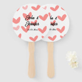 wit, eenvoudig, minimale tekststijl Vertrouwd rood Handwaaier (Voorkant en achterkant)