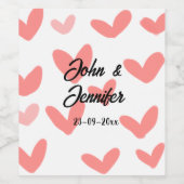 wit, eenvoudig, minimale tekststijl Vertrouwd rood Wijn Etiket (Enkel label)