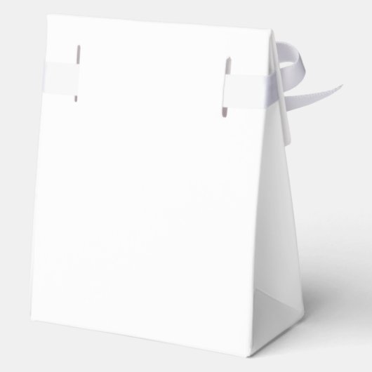 Wit Eenvoudig Minimalistisch Script Baby shower Bedankdoosjes (Achterkant)