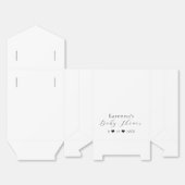 Wit Eenvoudig Minimalistisch Script Baby shower Bedankdoosjes (Ongevouwen)