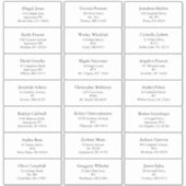 Wit Eenvoudig Modern Kerstmis Gastadres Sticker (Voorkant)